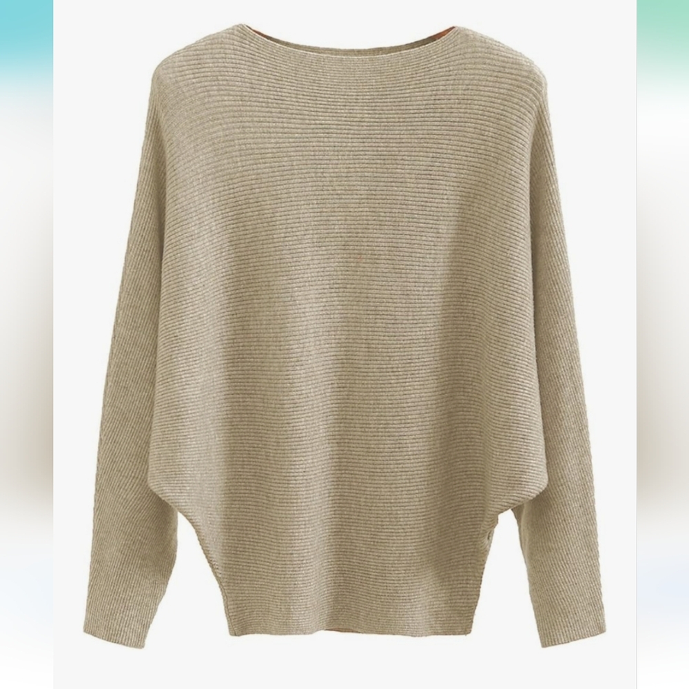Elegant Tan Crew Neck Sweater
